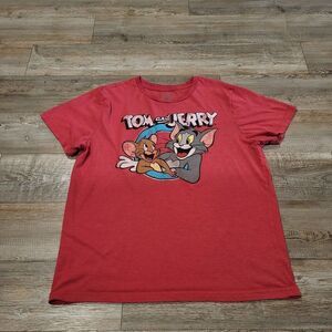 Tom and Jerry Cartoon Network Vintage Style Graphic Tee Shirt Men's Size XL